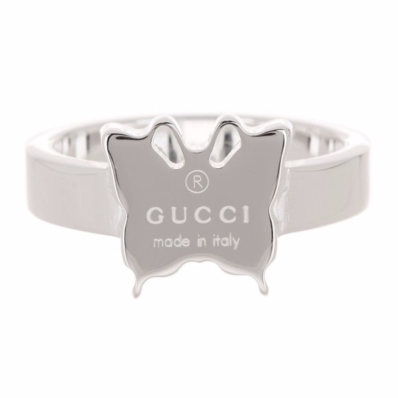 Gucci Jewelry - New Gucci Trademark Logo Silver Butterfly Ring